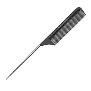 Professional 8.8 Inch Tail Comb - Black Carbon Fiber And Stainless Steel Pintail - Anti Static And Heat Resistant Teasing Light - AliExpress 6